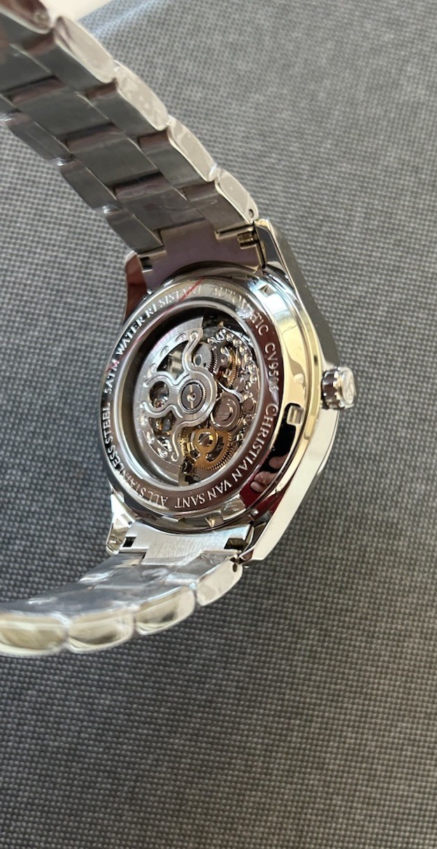 Christian Van Sant Romeo CV9506 Men’s Skeleton Dial Automatic w/ Blue Dial