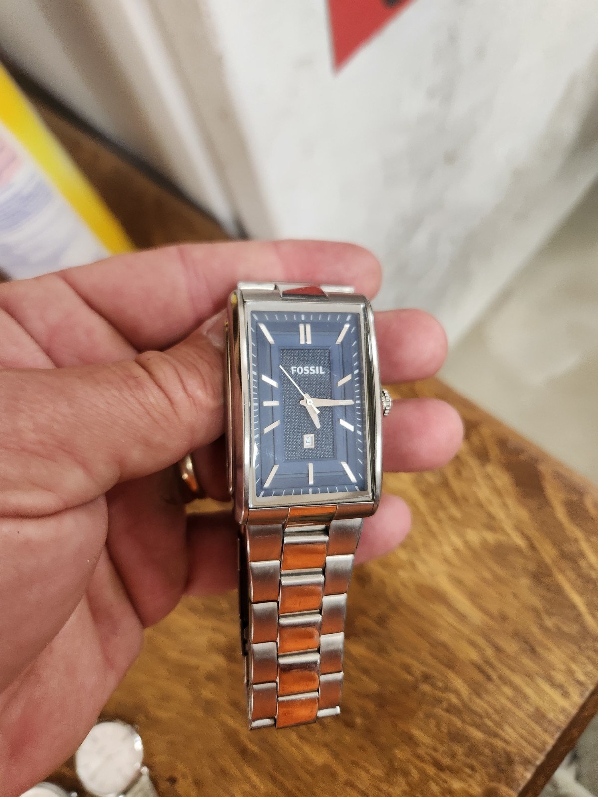 Rare Fossil Truman Analog Blue Dial Men’s Watch FS4768 Needs Battery