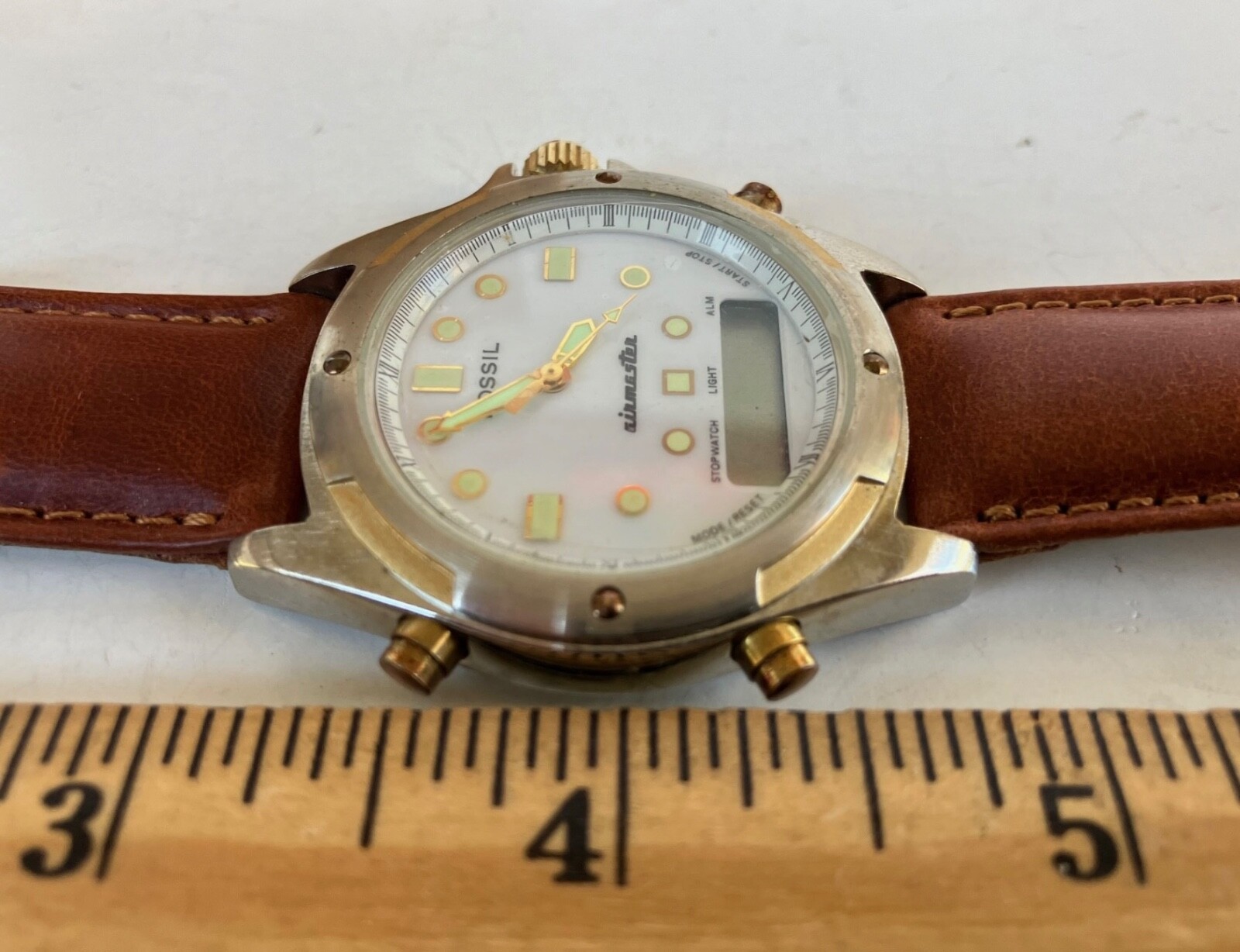 FOSSIL “Uomo” Analog/Digital Watch ES-1632 in Tin Box: New Old Stock