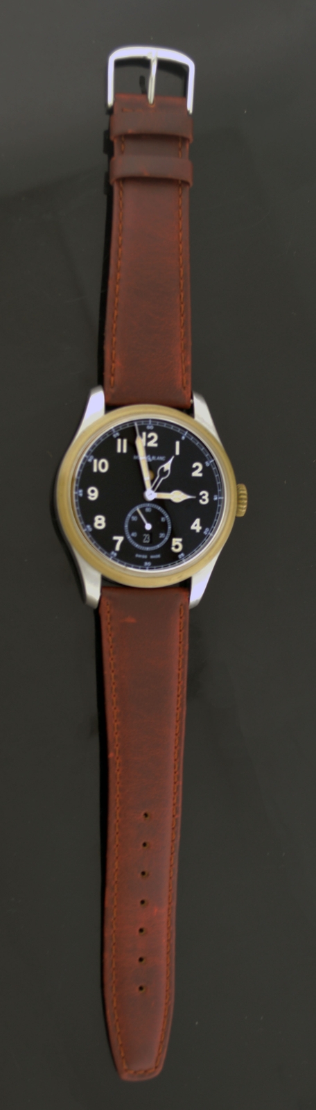 Montblanc 1858 Dual Time Zone 44mm Stainless Steel Bronze Automatic Watch 116479