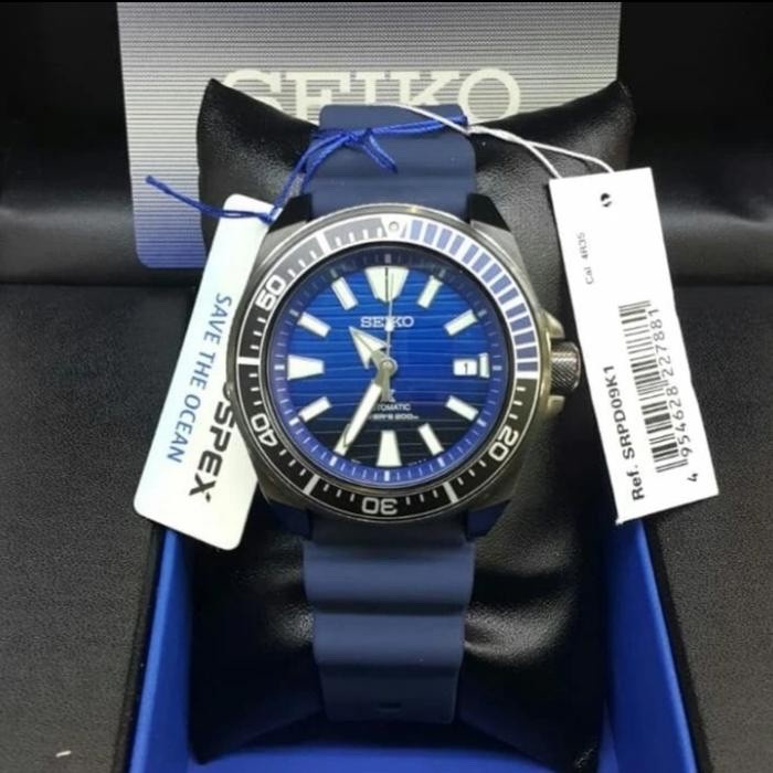 Seiko Prospex SRPD09K1 Samurai Save The Ocean Blue Dial Rubber Special Edition