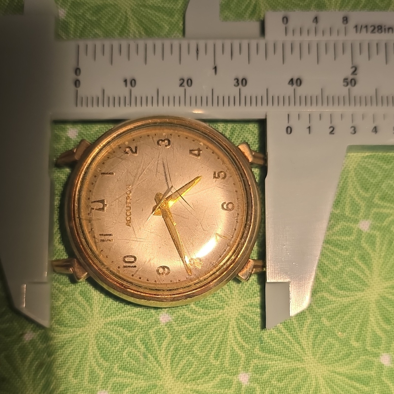 Bulova Accutron Vintage Automatic 17J Champagne Arabic 10k Gold Filled 34mm