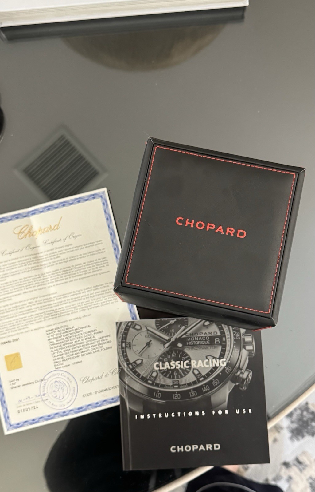 Chopard Mille Miglia GT XL 44mm Auto Chronograph Black Dial Rubber Strap Box