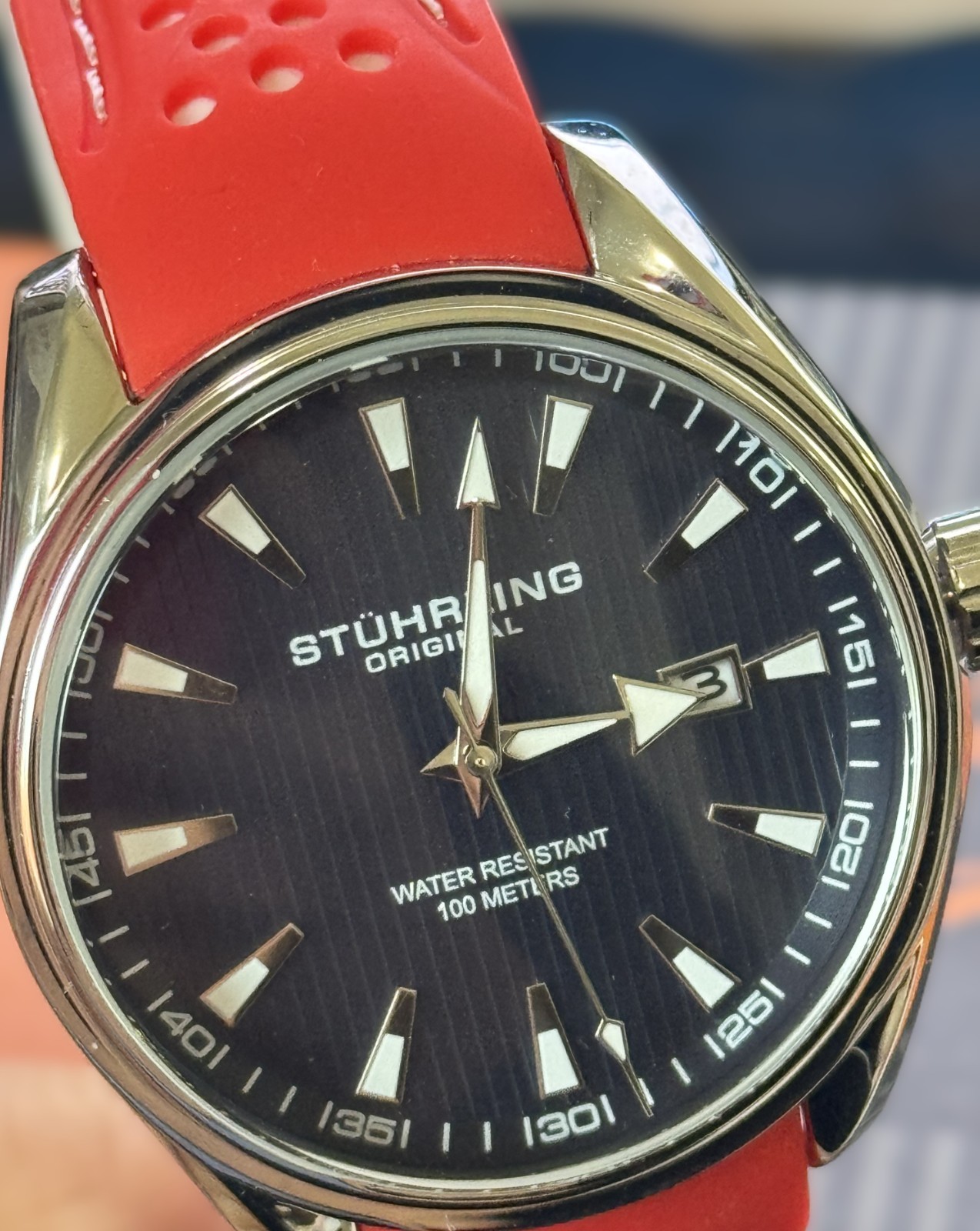 STUHRLING MENS WATCH QUARTZ LUMINOUS ARROW HANDS