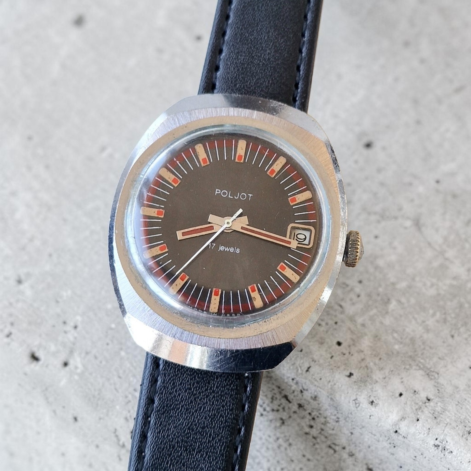 Rare Soviet USSR mechanical watch POLJOT 17 jewerly