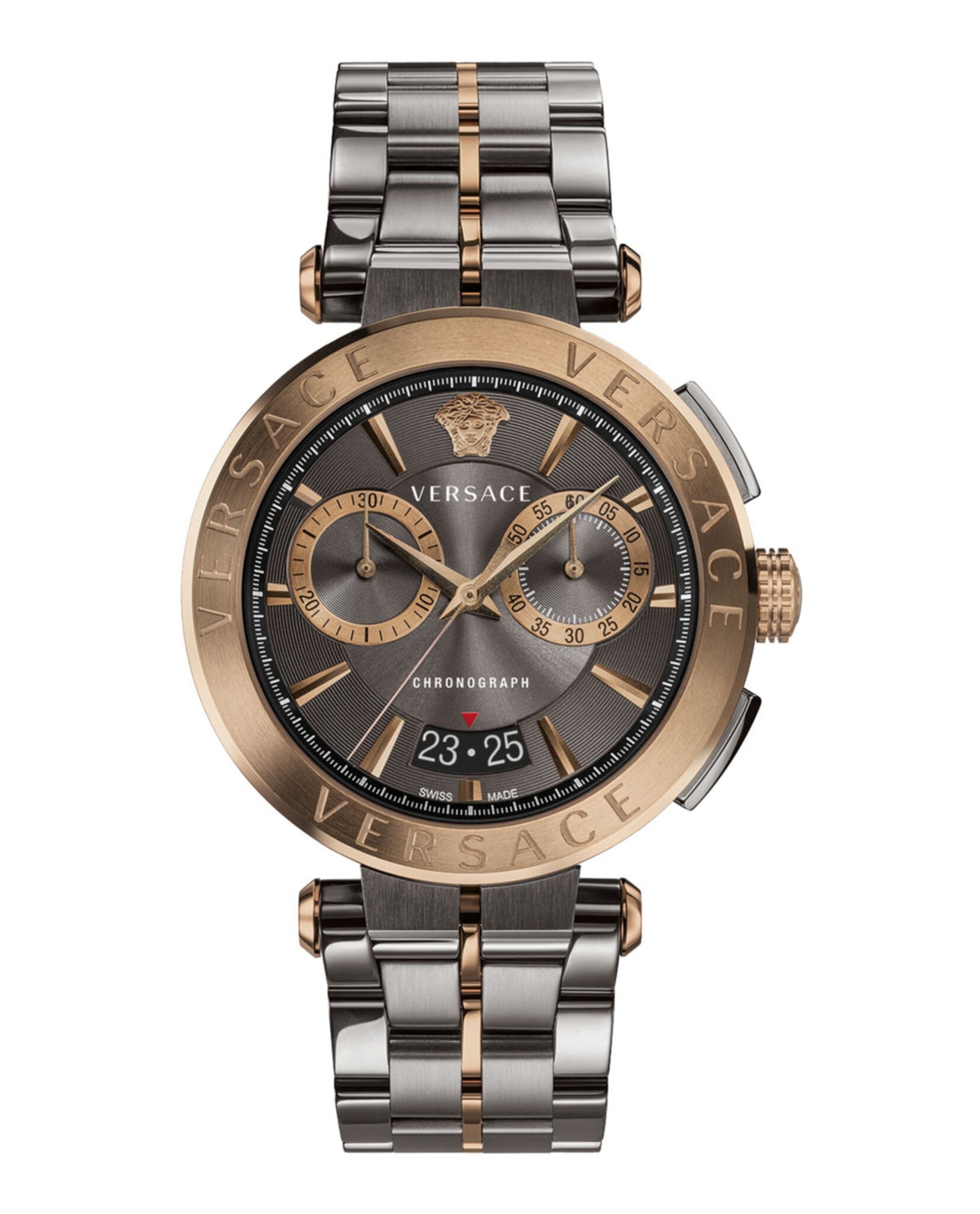 Versace Mens Bronze 45mm Bracelet Fashion Watch