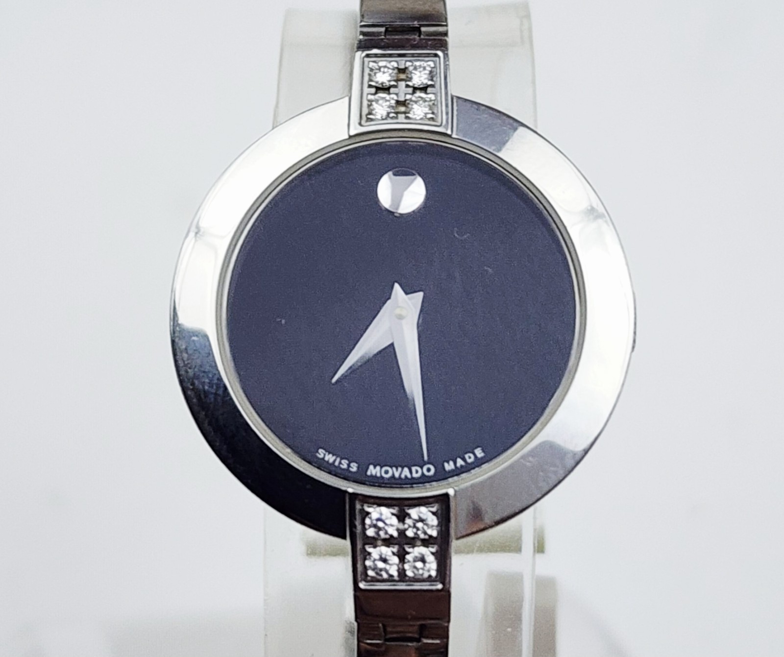 Women’s SWISS Watch MOVADO “Bela” 84.A1.1830S. Marked Diamonds Case. Small Wrist