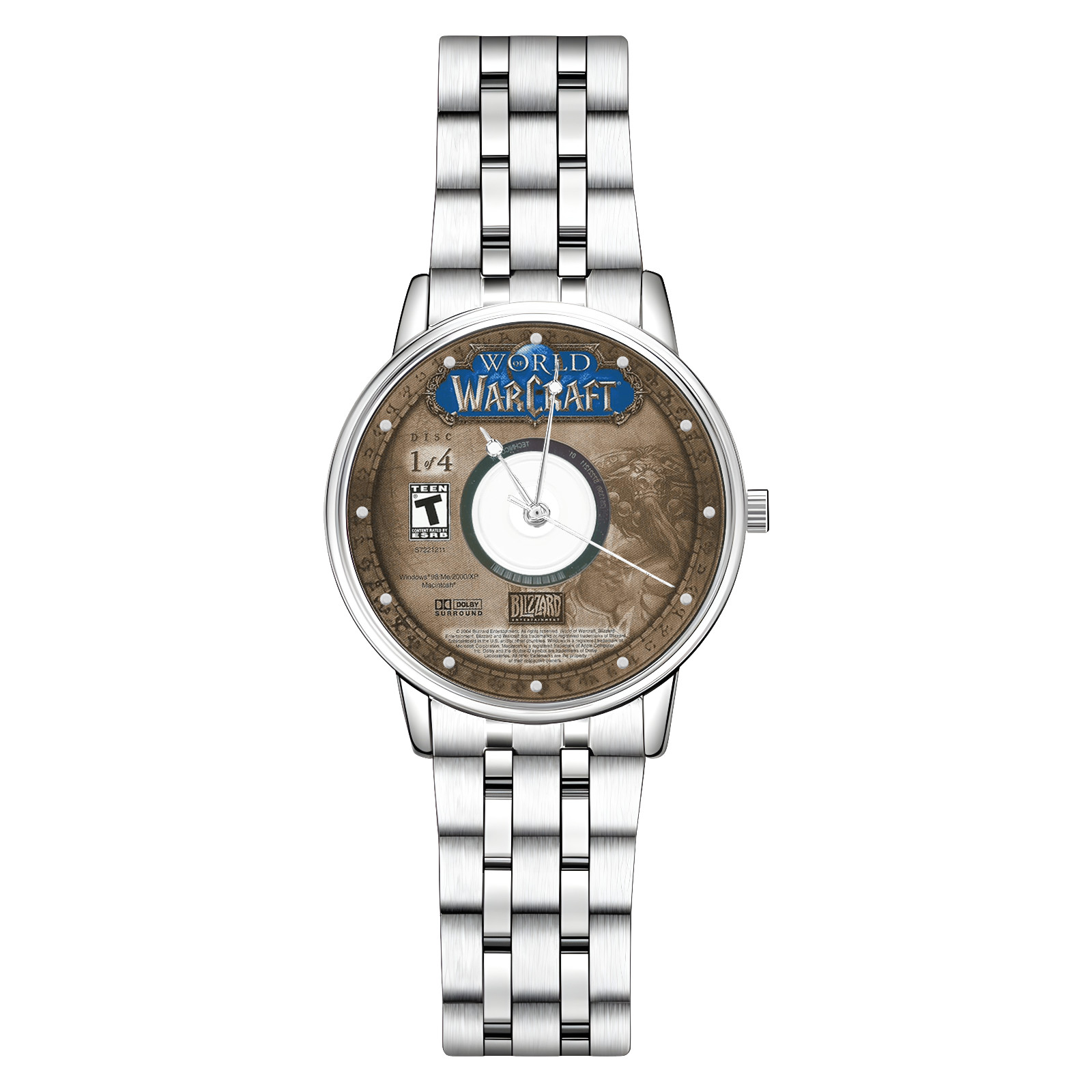 World of Warcaft PC Disc Art Engraved Wristwatch