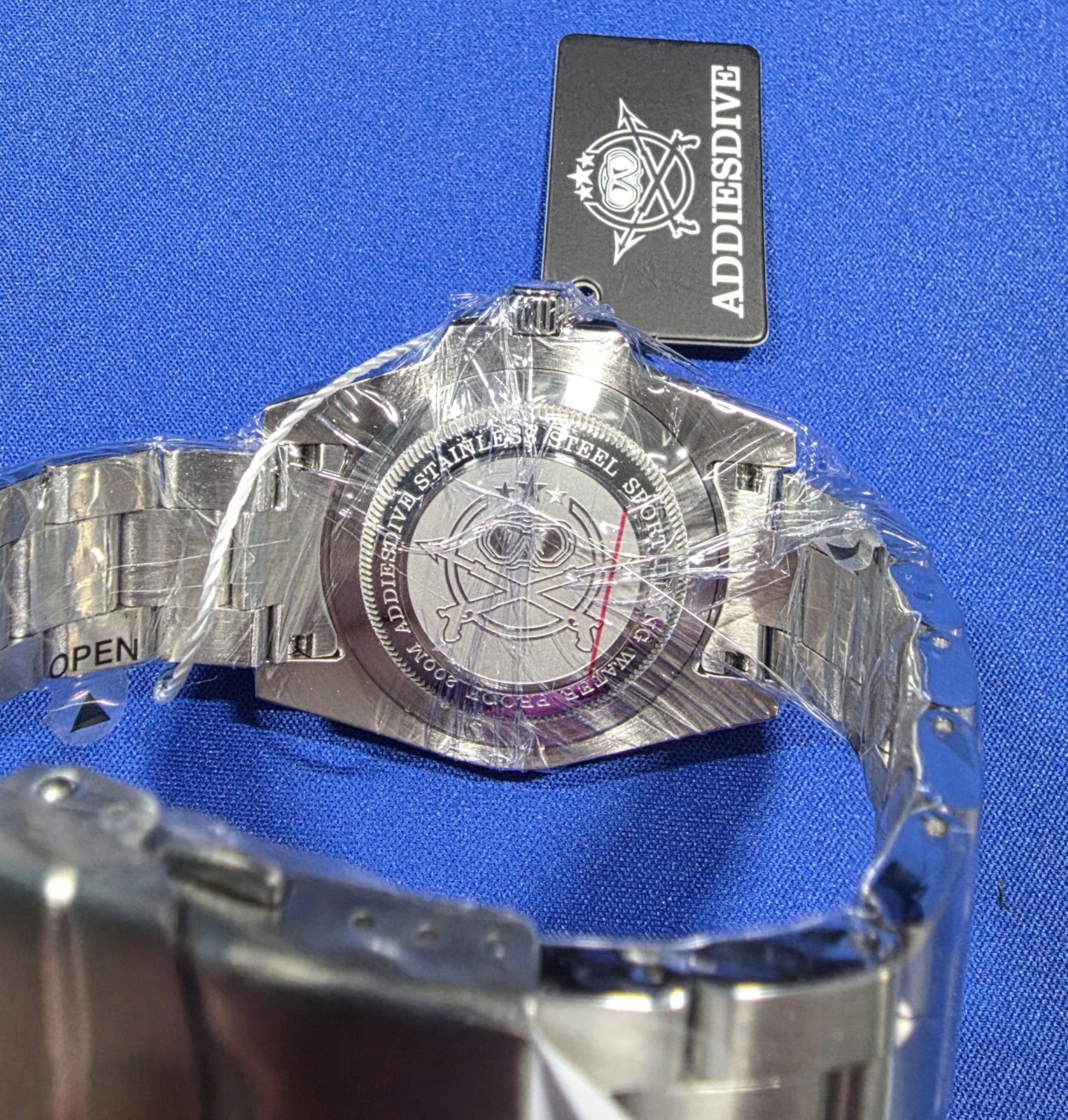 ADDIESDIVE AD2537 Men’s Quartz Diving Watch 41mm 200M Waterproof Blue Wave New