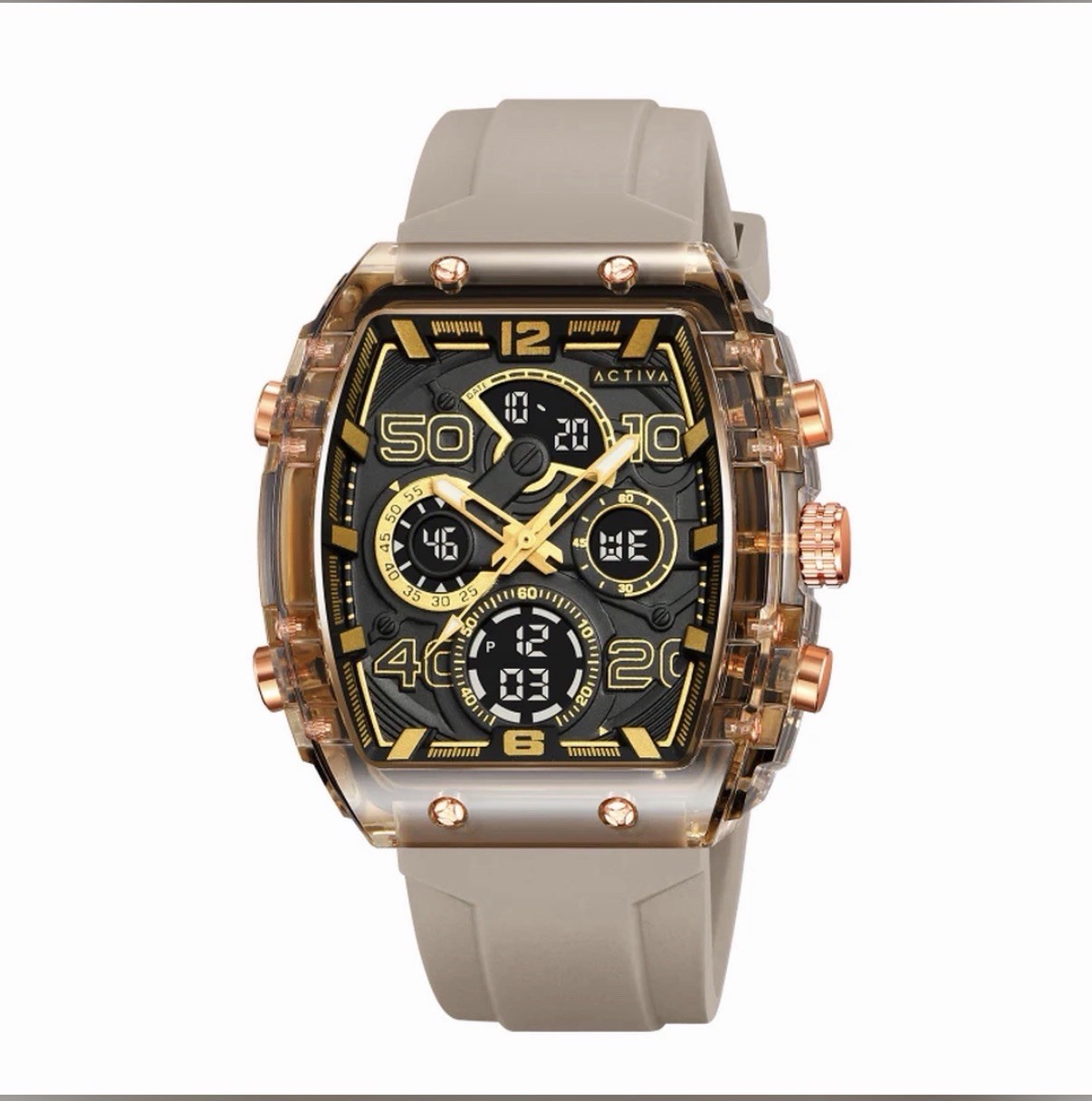 Activa X Invicta Digital Essentials Men’s Watch -.45mm, Apricot ACW8109-007 New