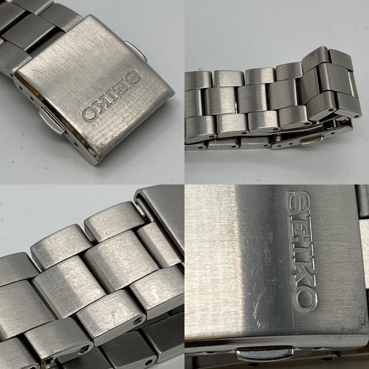 SEIKO Selection SBTH007 Quartz Men’s Watch Silver Day Date Used Japan