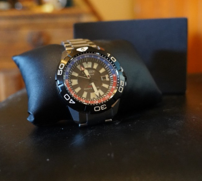 Citizen Promaster GMT 44mm Black Dial Stainless Steel Mens Watch BJ7128-59E