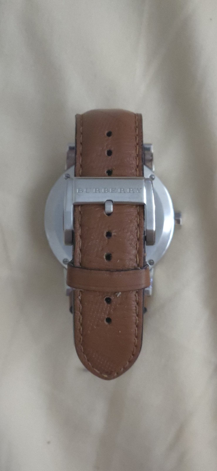 Burberry BU9905 The City Swiss Sapphire Black Dial Brown Leather Box Papers