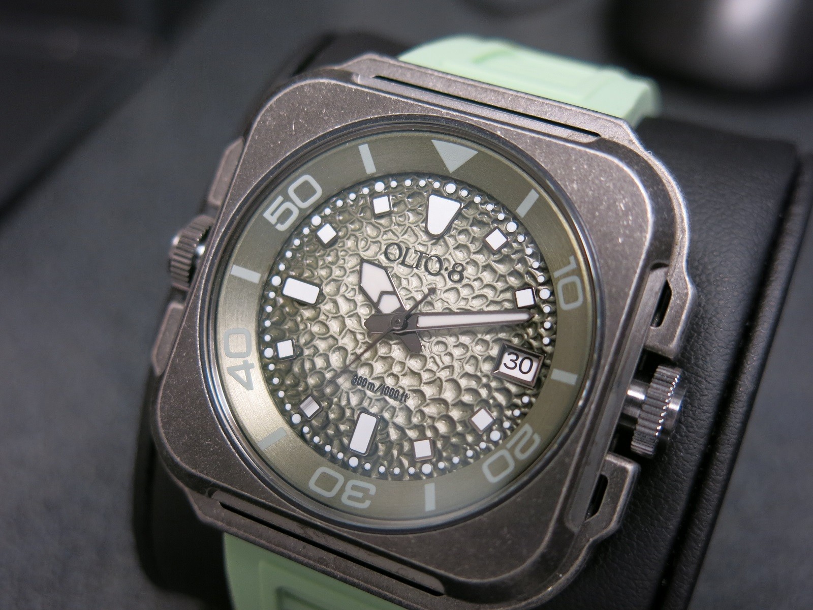 OLTO-8 Coral Steward Diving Automatic Watch Retro Green Men’s Watch Excellent