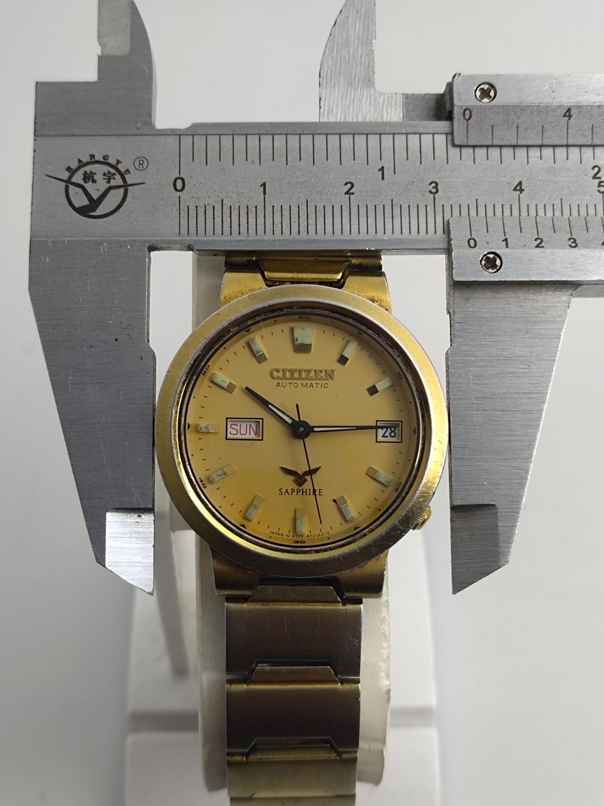 Lot of 2 Citizen Vintage Automatic Day/Date Men’s ss Japan Made Wrist Watches