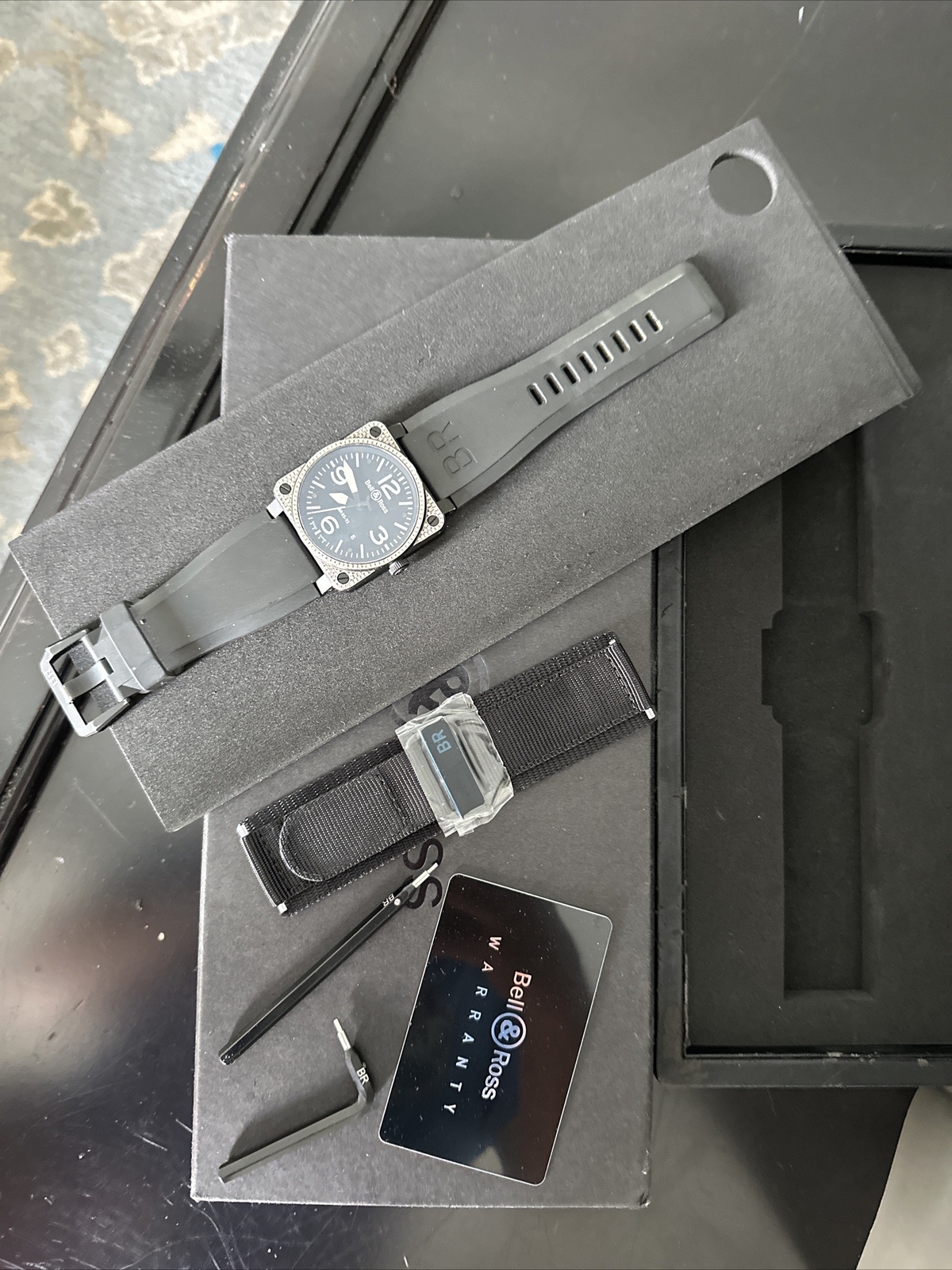 Bell & Ross Custom Diamomd BR03-92 Automatic Ceramic 42 BLACK MATTE Watch