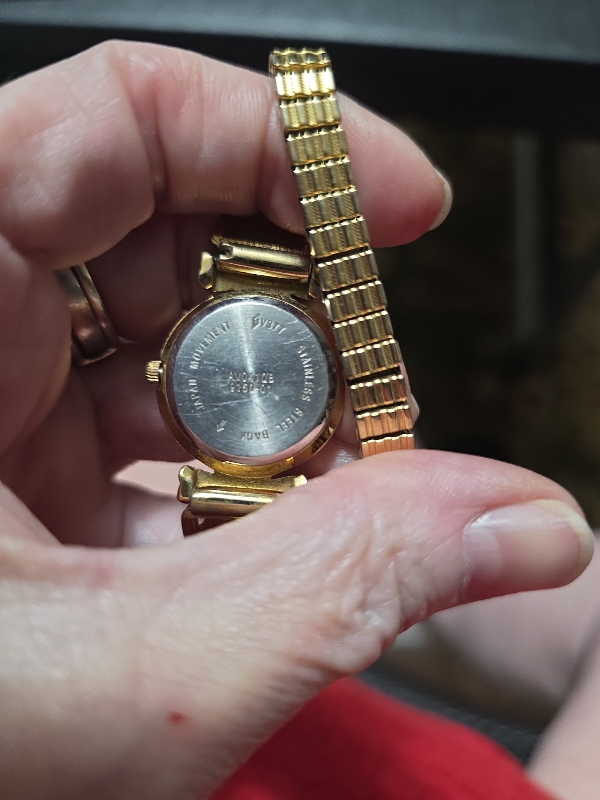 Vintage Avon Abalone Shell Heart Quartz Gold Toned Watch Mother Of Pearl