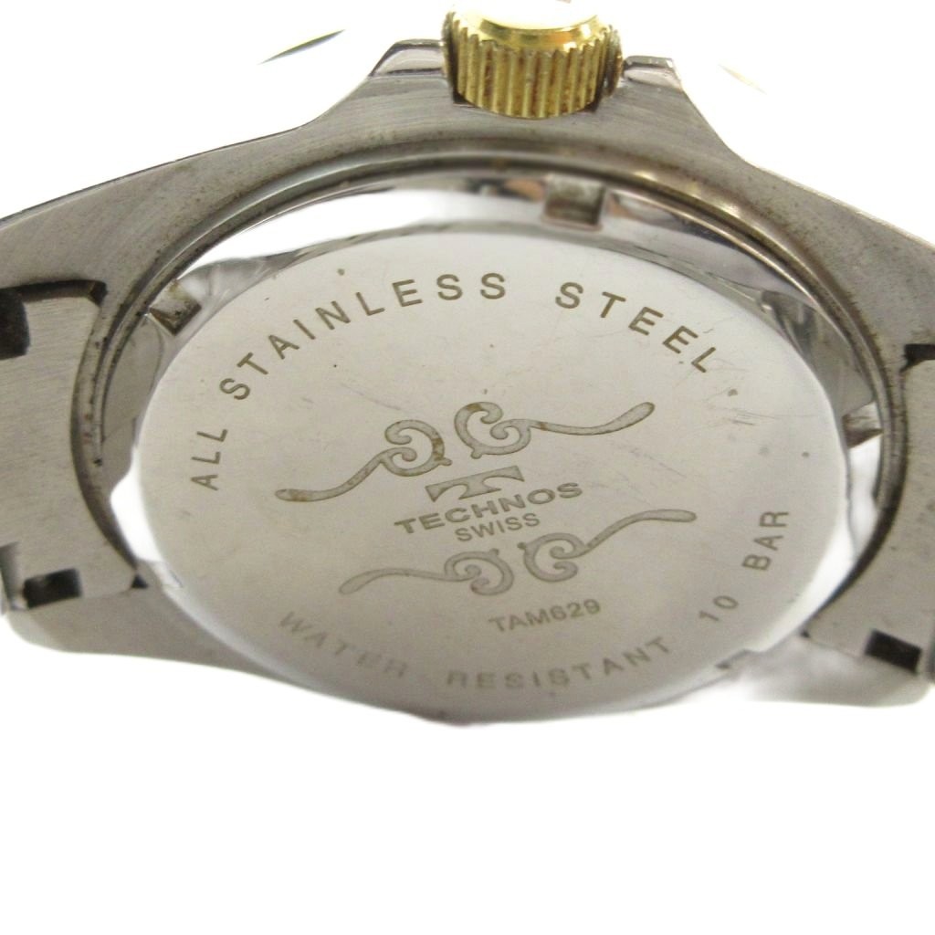 Technos TAM629 Quartz Men’s Watch 40mm Silver Gold Stainless Steel Clean