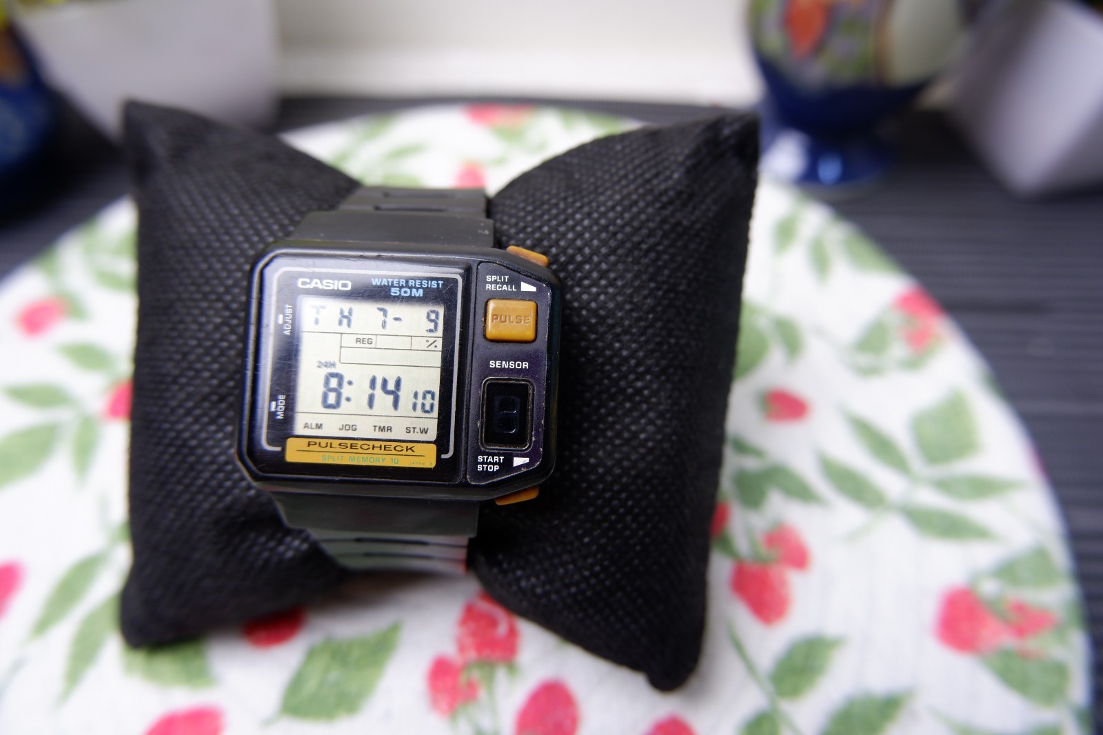 RARE 1987 Casio JP-100W Pulsecheck Vintage Digital Watch Mod 509