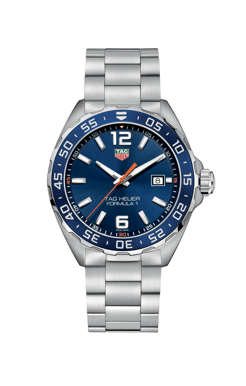 TAG Heuer WAZ1010.BA0842 Men’s Formula 1 Steel – Blue Dial Watch, 43mm Case