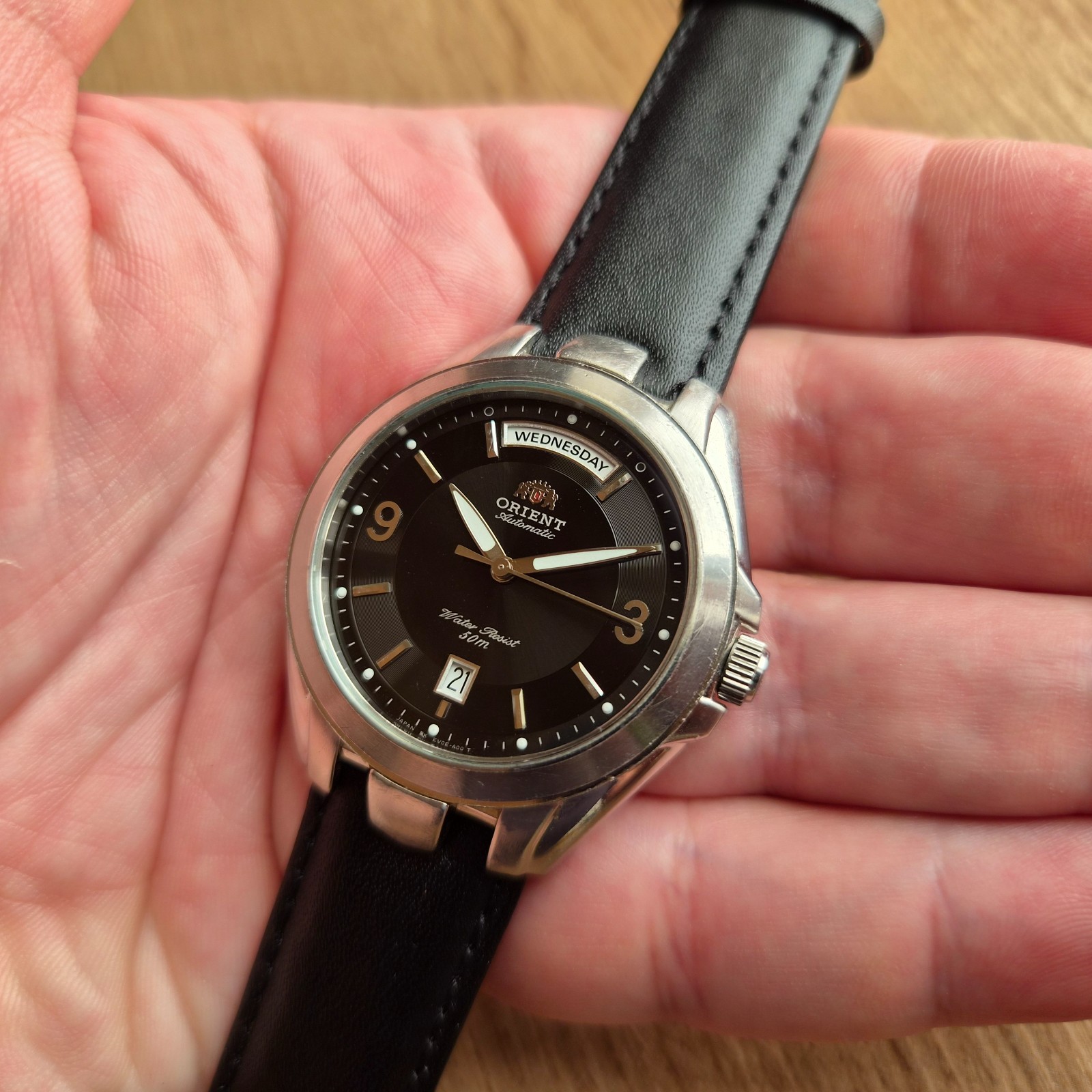 Rare Orient President day date Mechanical Automatic Japan Watch black watch