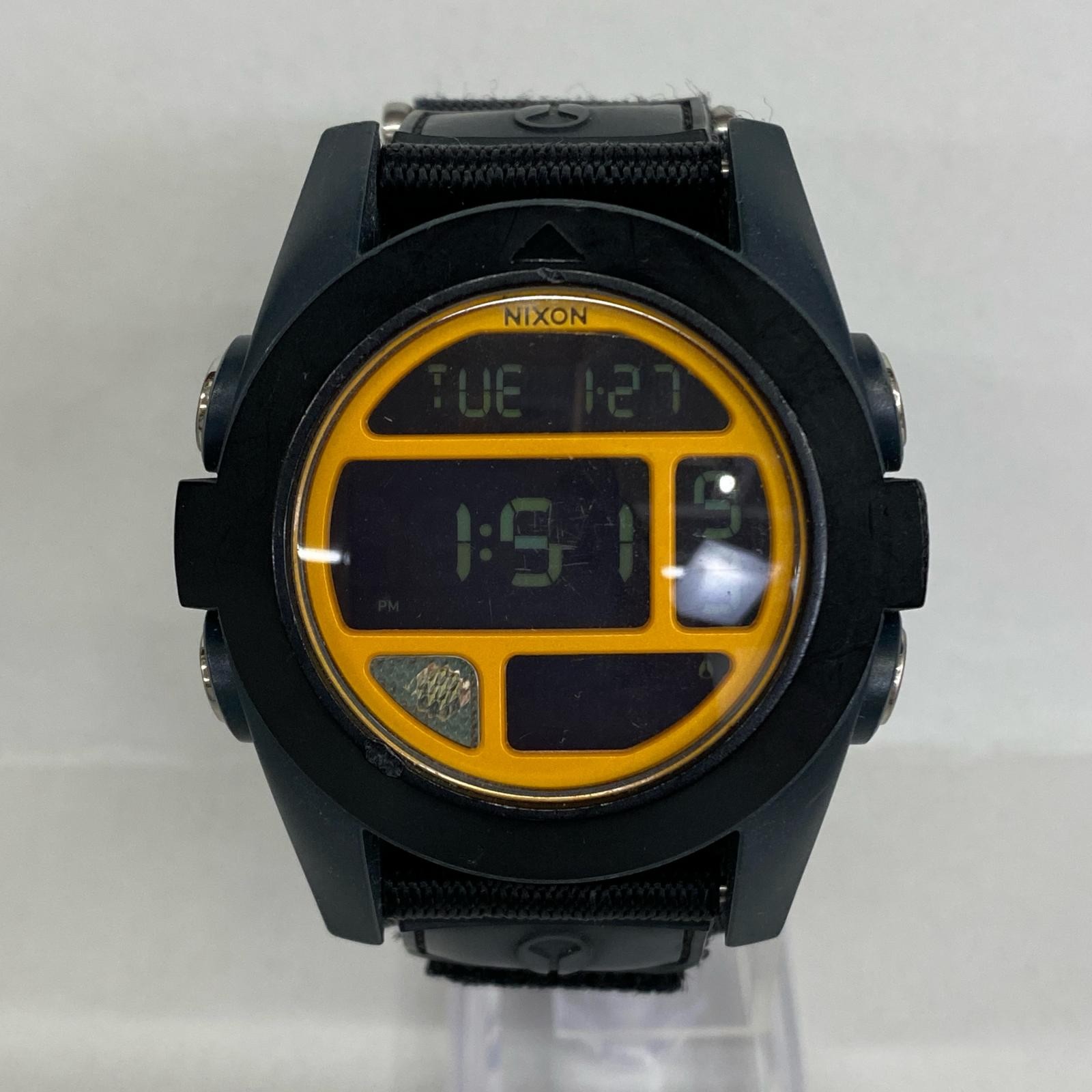 [A2R] Used NIXON Wristwatch Black Kakogawa [w9t]