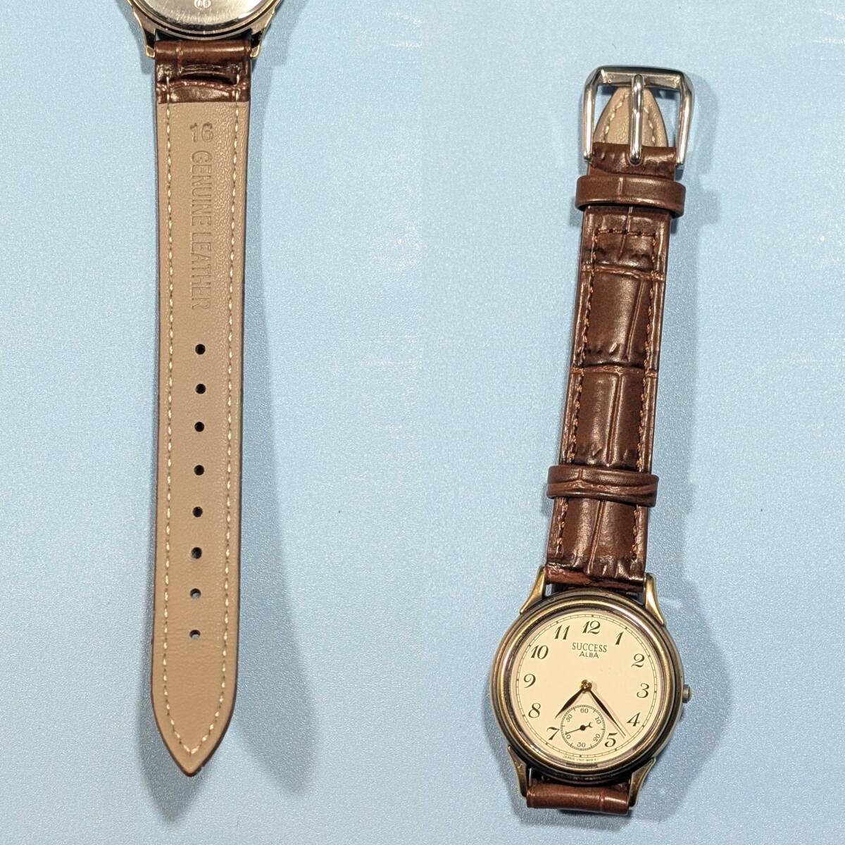 Seiko ALBA SUCCESS Small Second Men s Battery and Belt Replaced Working Model Q