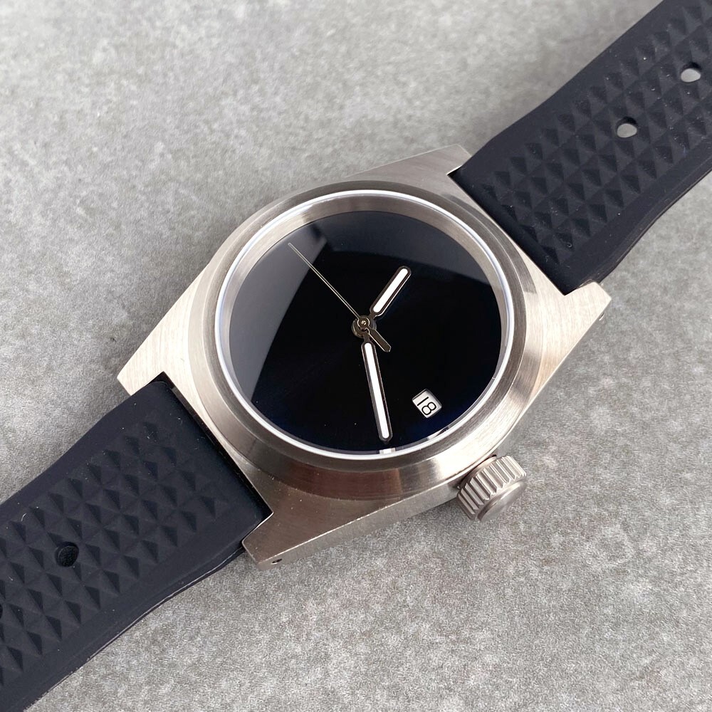 Retro Sapphire Glass 38mm 20ATM No Marks Black Dial NH35A PT5000 Men Watches