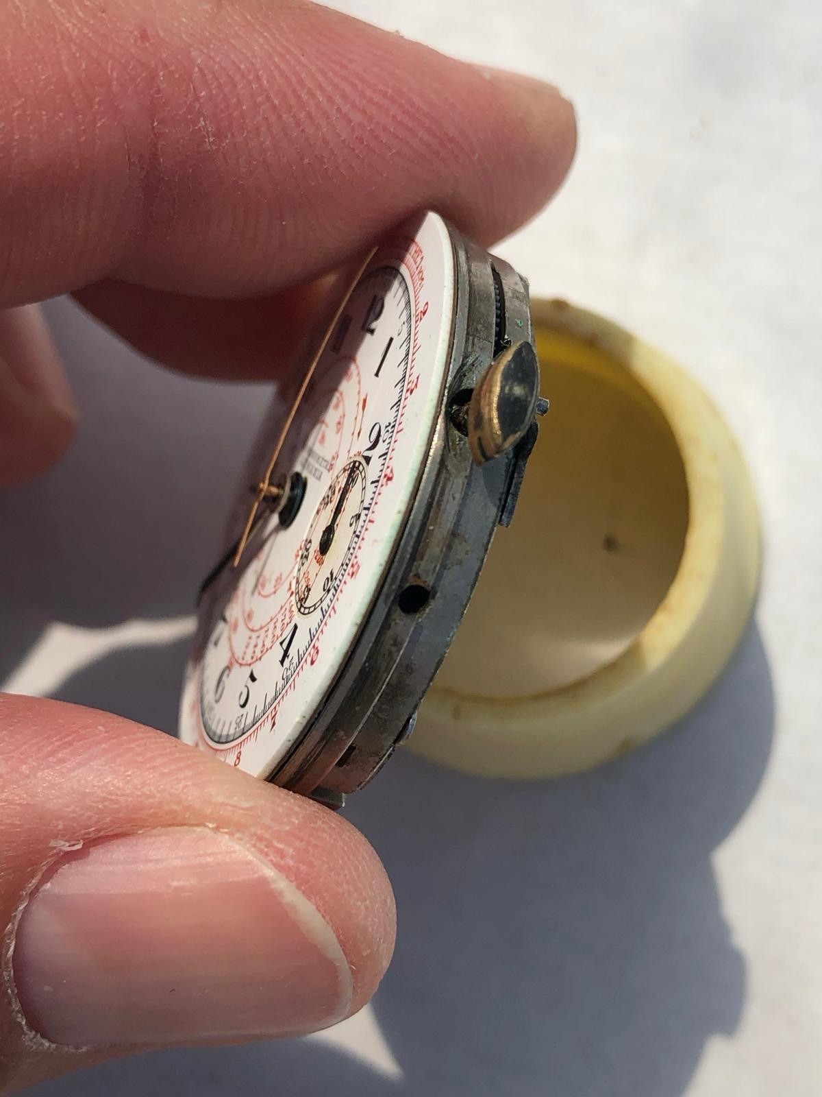 Lemania Omega 33.3 Rare Movement Cal 15 TL Monopusher Not Working For Parts
