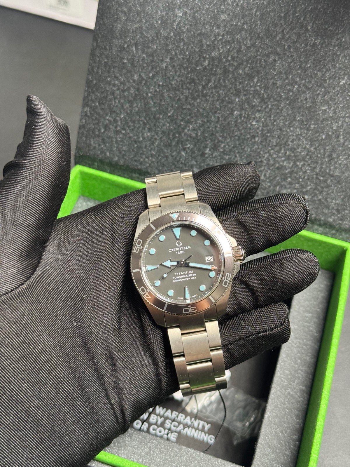 New Certina DS Action Diver 38mm Titanium Men’s Watch C0328074408100