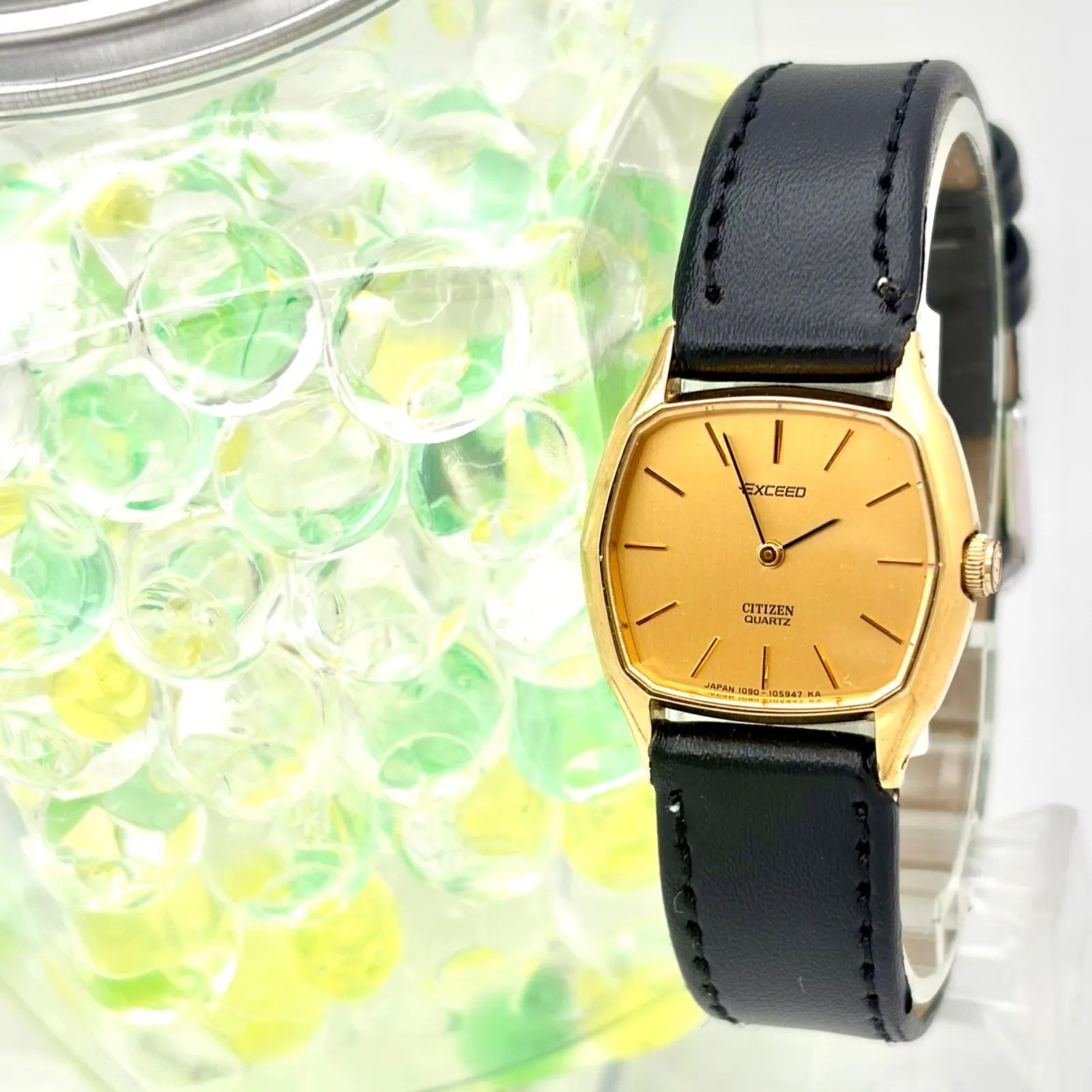 Citizen Exceed 4-104145 Women Quartz Gold Rectangular Watch Battery Replaced