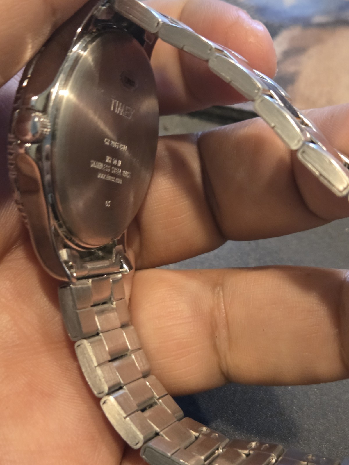 Timex Kaleidoscope Dive Watch Men 42mm Silver Dial Steel Date T2P027 EUC C122A