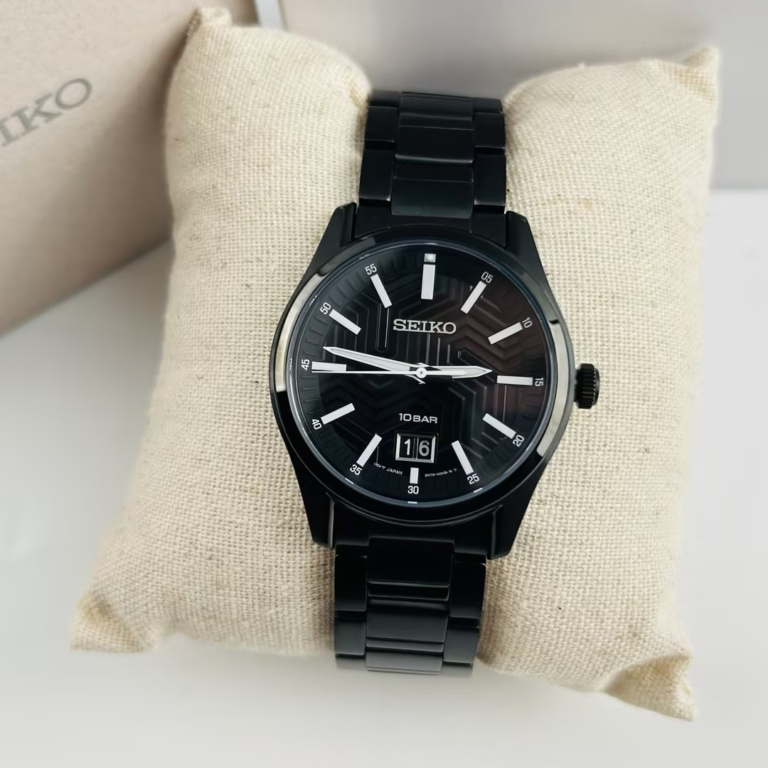 Seiko Essentials SUR515 Black Dial Stainless Steel Men’s Quartz Watch 39.5mm New