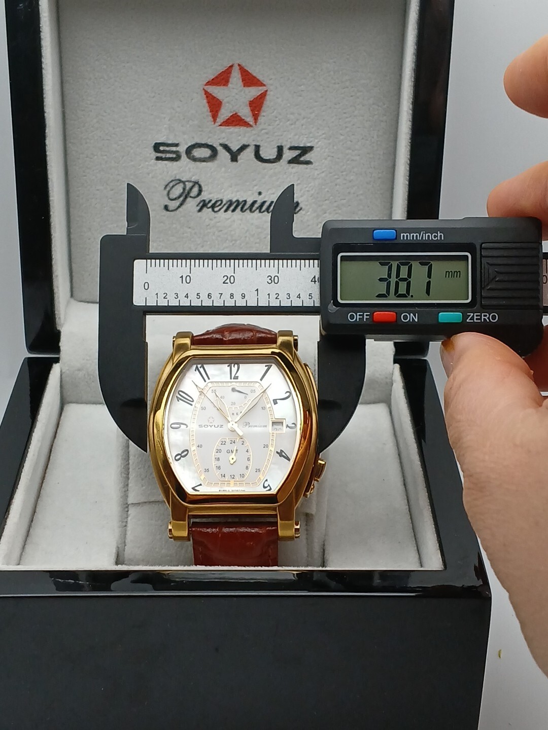 Soyuz Premium Skeleton Chronograph 23k Gold Pl Rare Model Automatic Movement Lux