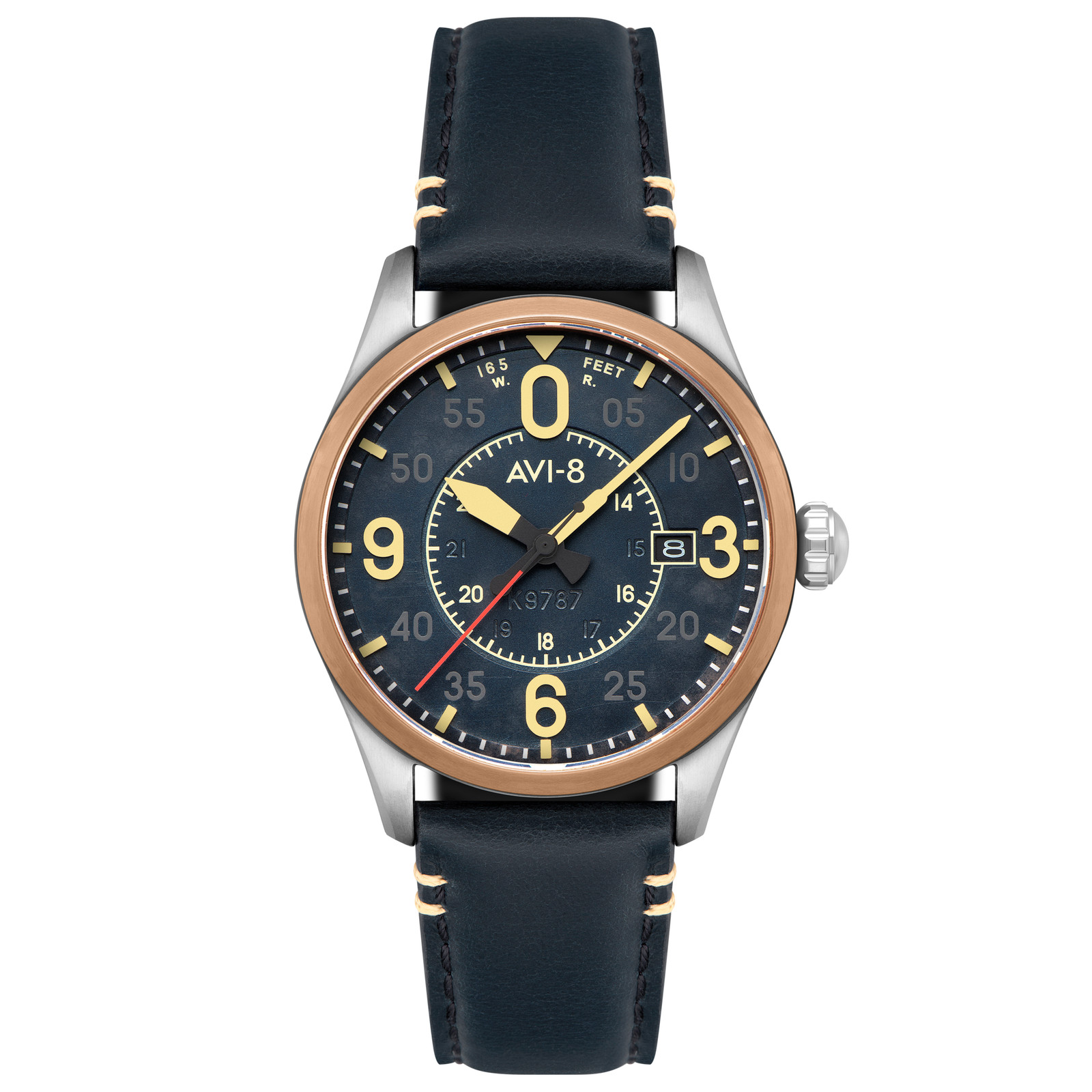 Smith Automatic Blue / Blue Leather | Blue Dial Wristwatch AV-4090-05