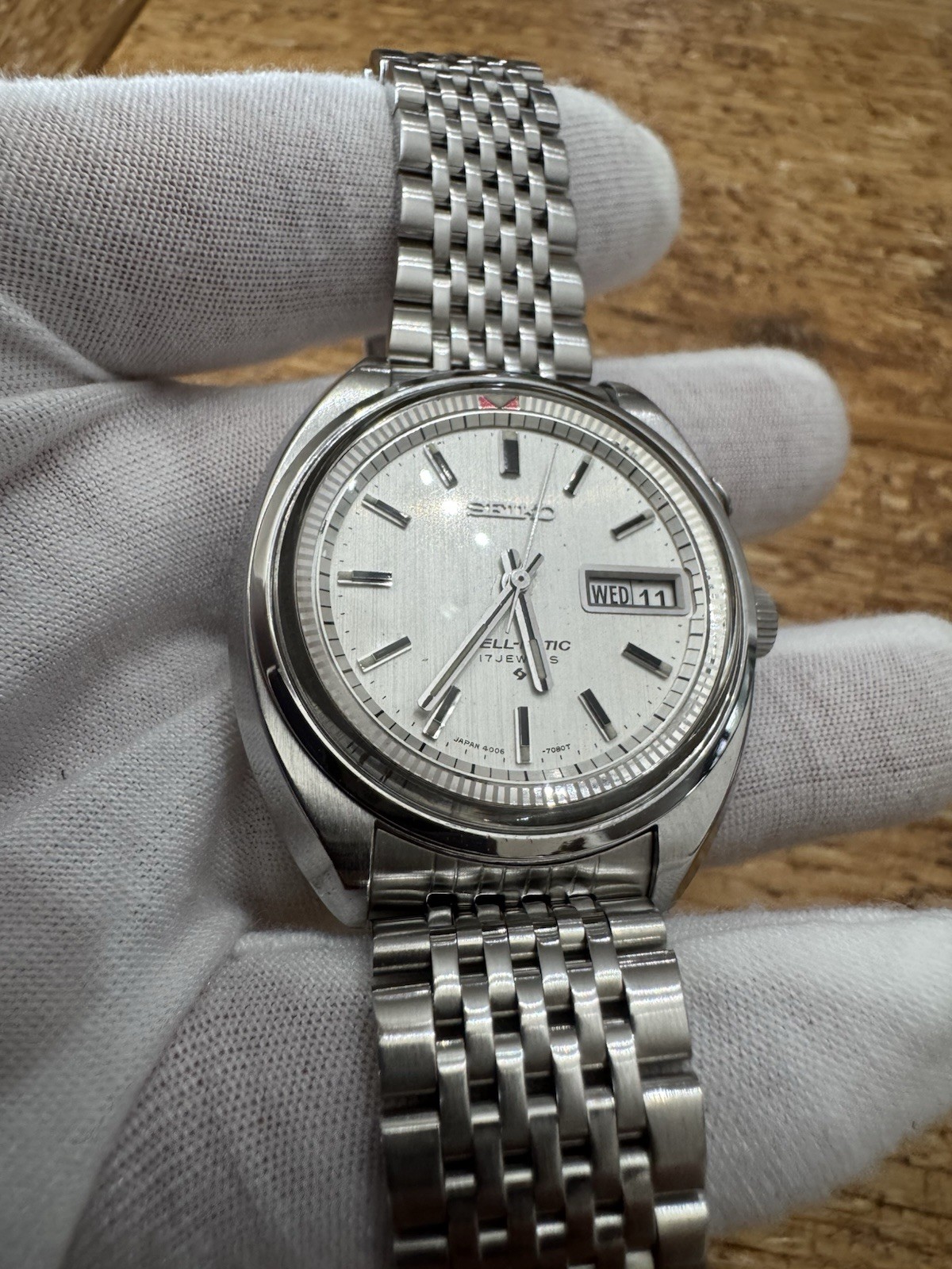 Seiko Bell-matic 4006-7002 Vintage Watch Automatic Stainless Steel Men’s Used