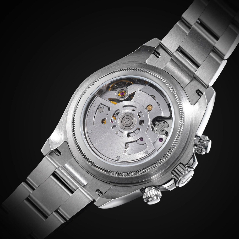 Sugess S473 Chronograph Automatic Steel Blue White Sapphire Men’s Watch