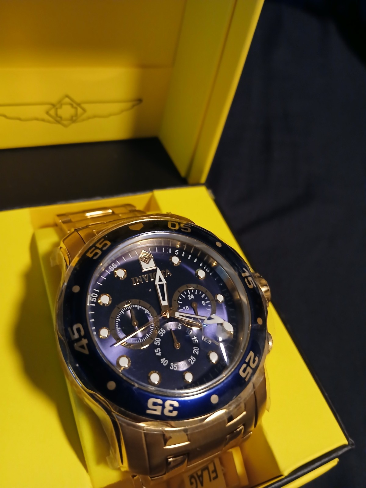 Invicta Pro Diver SCUBA Men’s Watch – 48mm, Gold (0073)