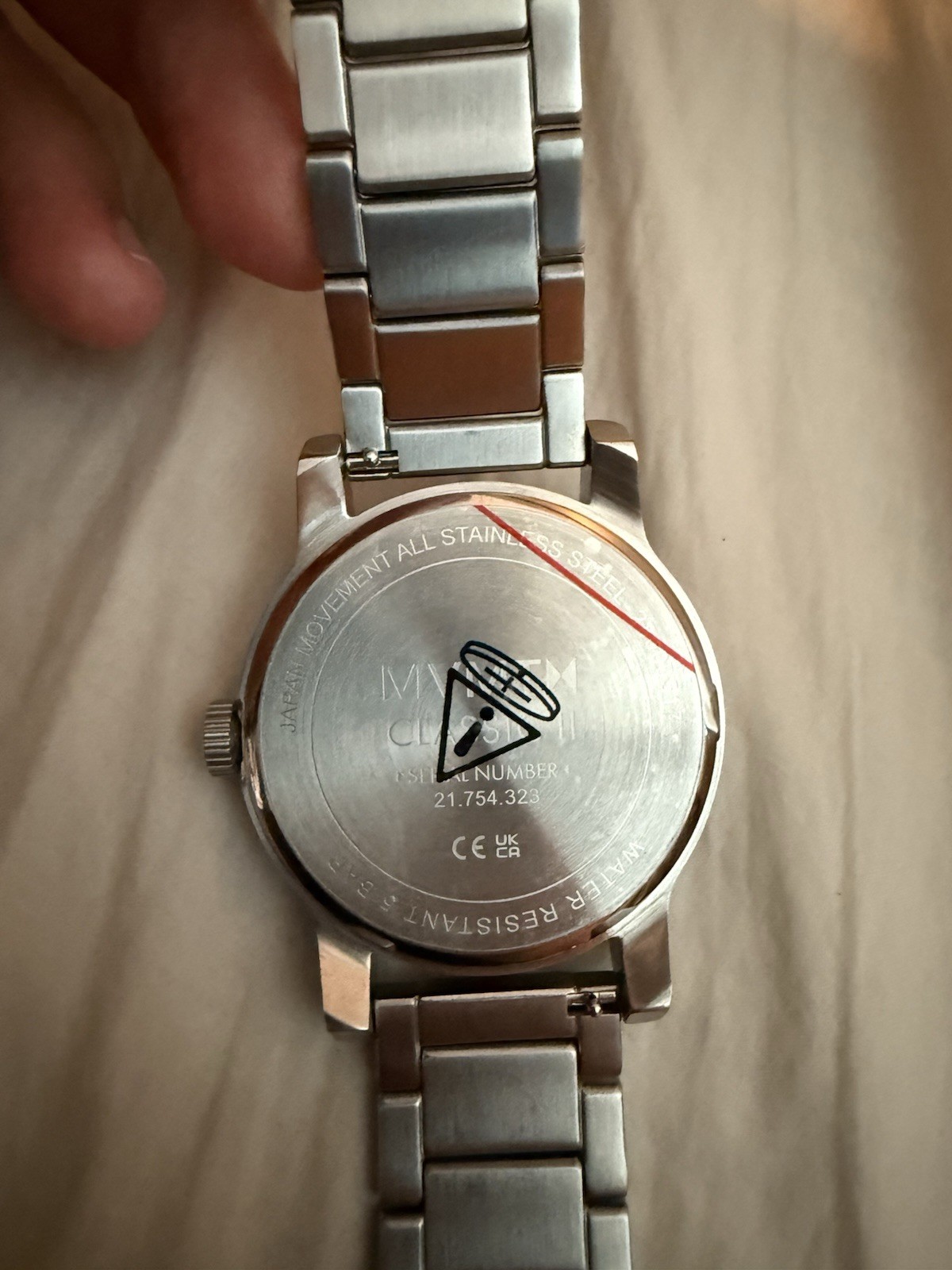 Movado Silver Watch New 44mm Stainless Steel Blue Face
