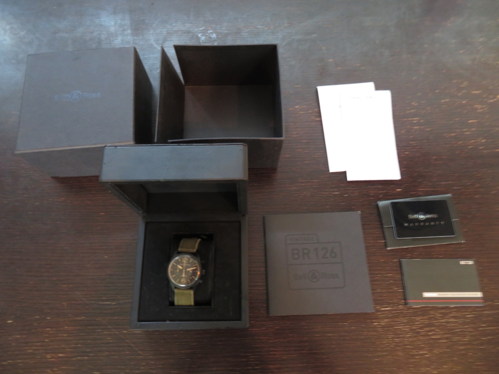 Bell & Ross BR126-94-SC Chronograph Mens Watch Automatic Swiss 42mm