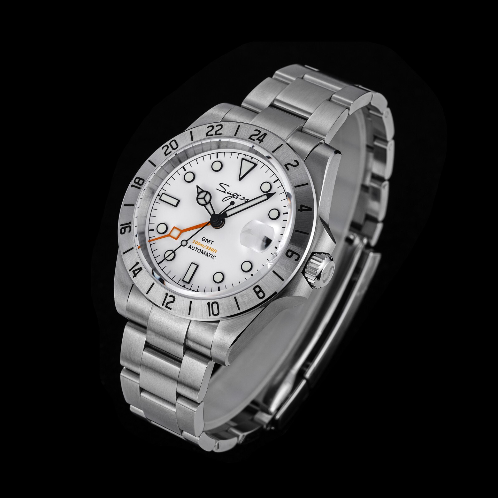 Sugess GMT Explorer, White, NH34, Sapphire, Lume, 100m Diver, Diving, BNIB