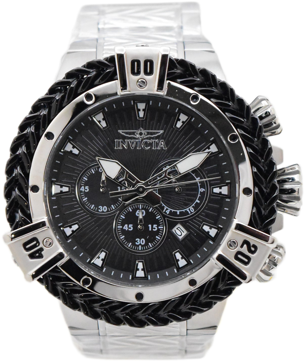 Invicta Bolt Herc Men’s Black Dial 54mm SS Chronograph Watch 48160