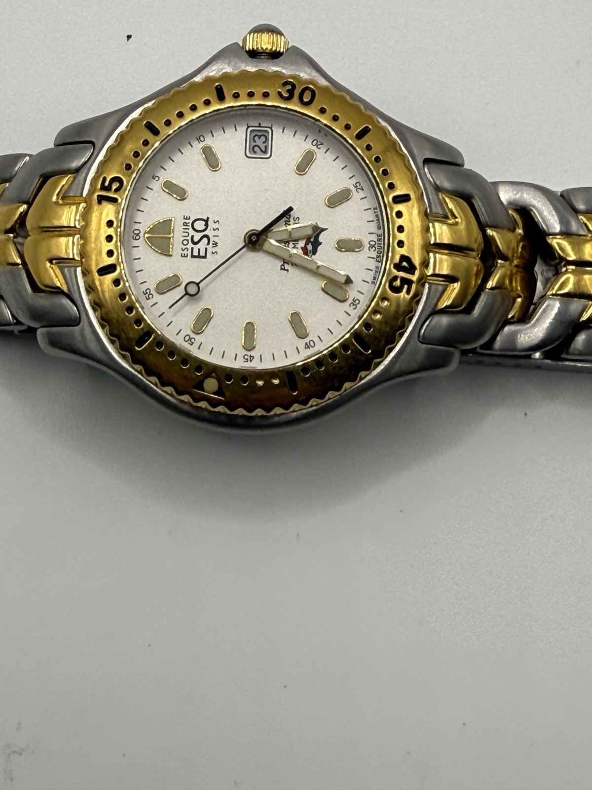 ESQ Watch 38mm White Dial Two Tone Stainless Bracelet – Movado manufactured