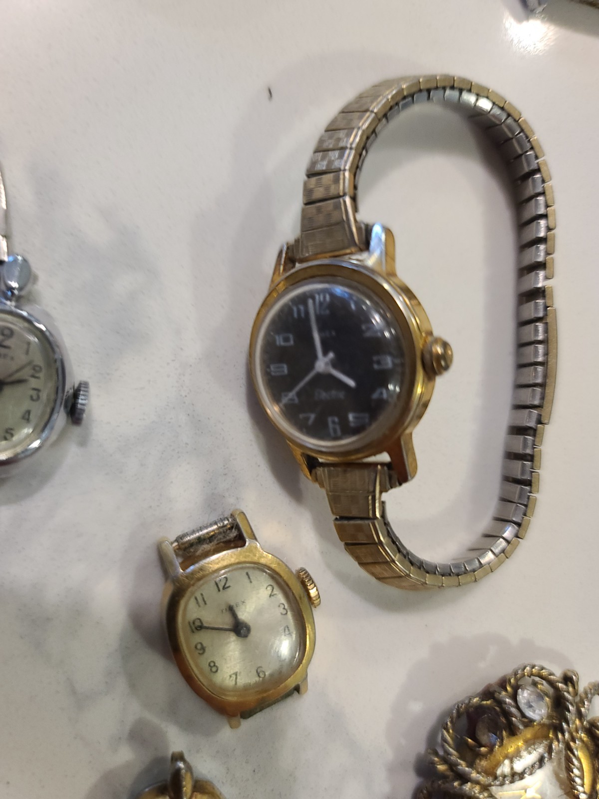 Vintage Watch Lot Timex Benrus Seiko Pulsar Waltham Accurist Parts/Repair 20+