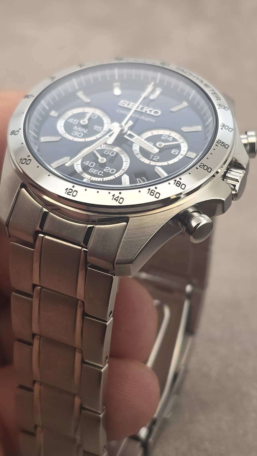 JDM Seiko Men’s Spirit Navy Blue Watch SBTR011 Stainless Steel