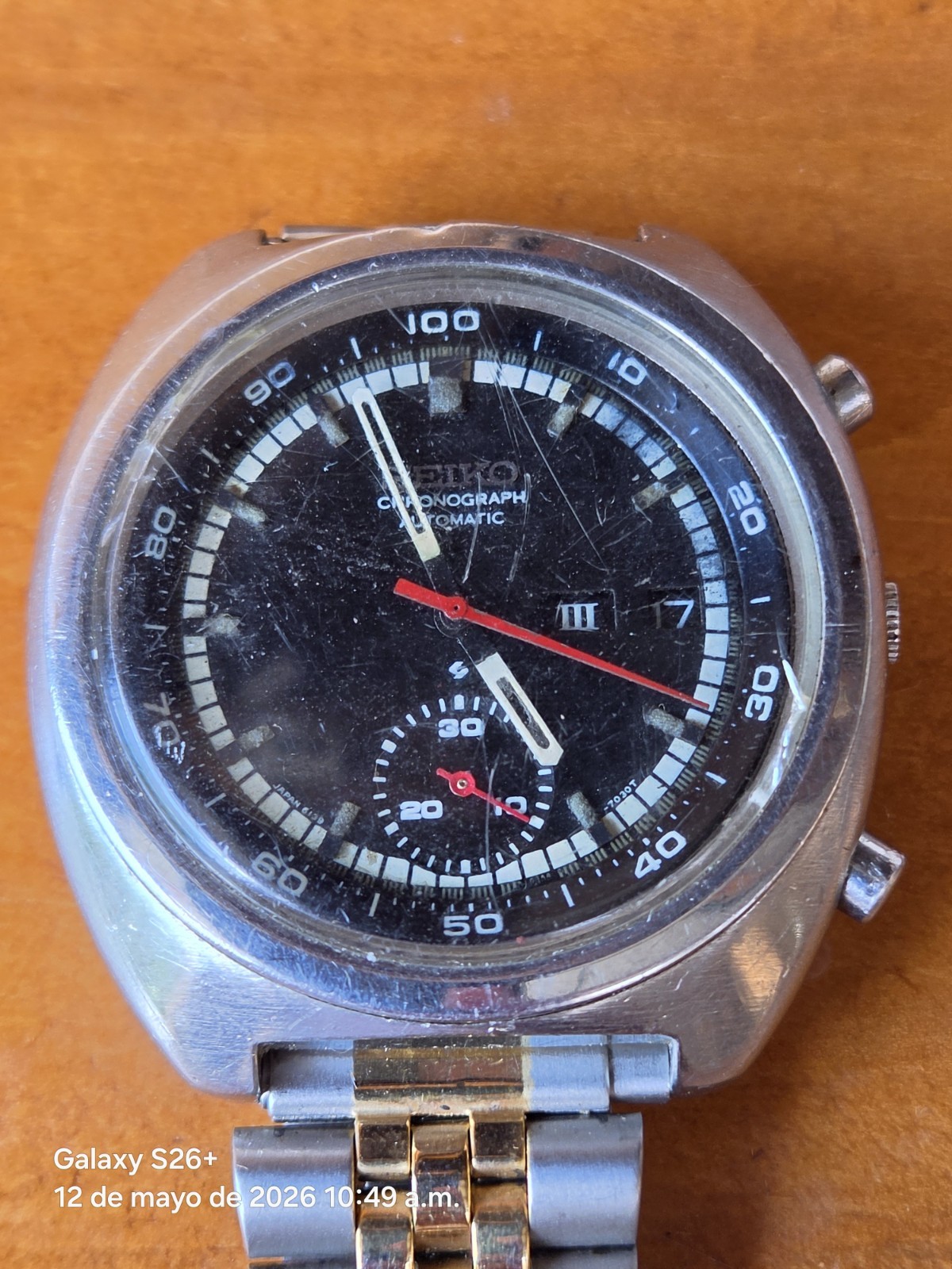 Seiko Five Sports 6139-8002 Analog Automatic Men Antique 5 Sports Speedtimer Chr