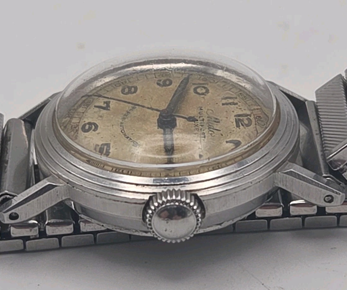 Vtg 1940-1945 Mido Multifort Luxe 30mm Super Automatic Swiss Watch Wilfred Isaac