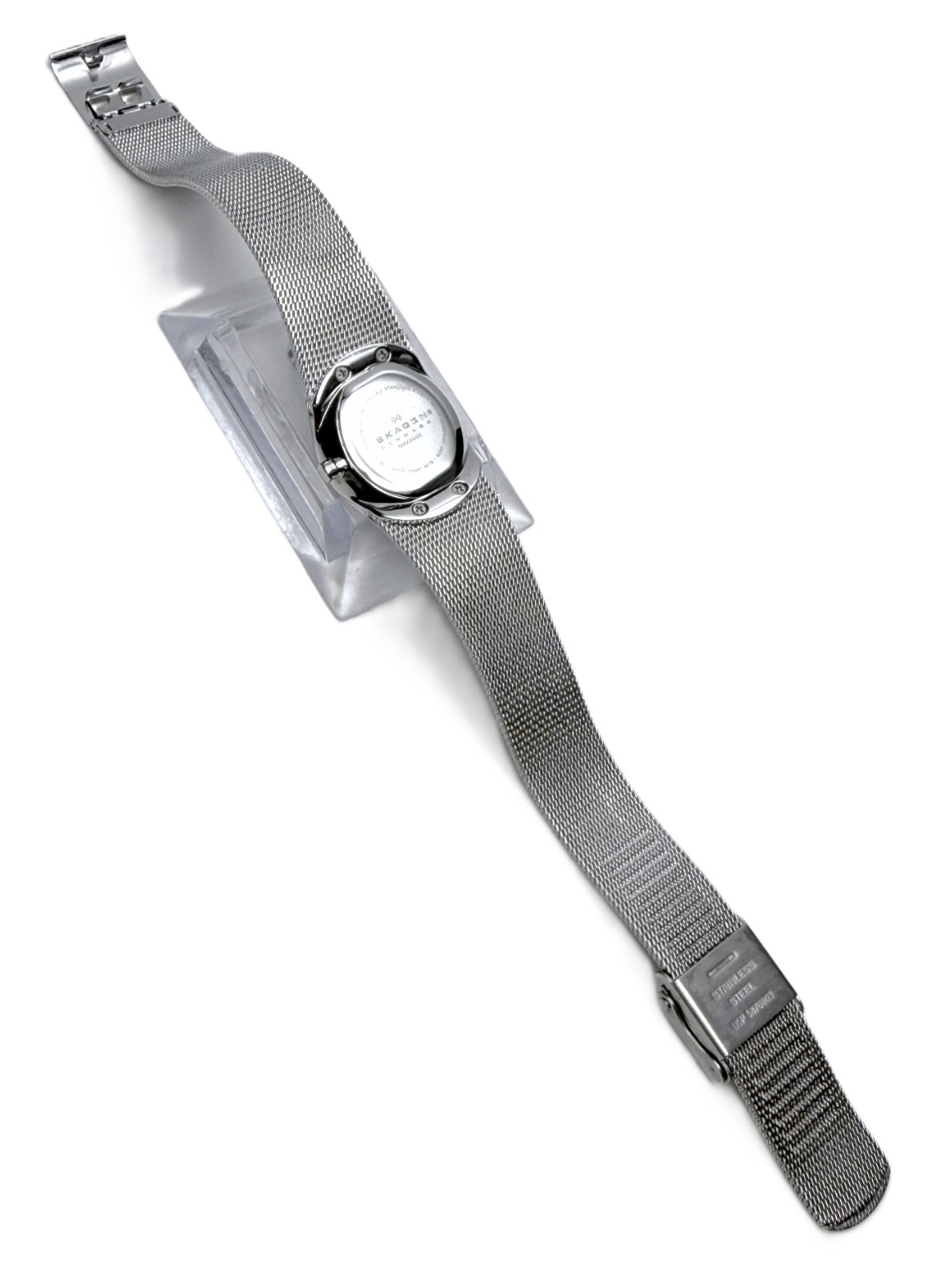SKAGEN STEEL 686XSGSC MOP DIAL SILVER & GOLDTONE ACCENTS MESH BAND LADIES WATCH
