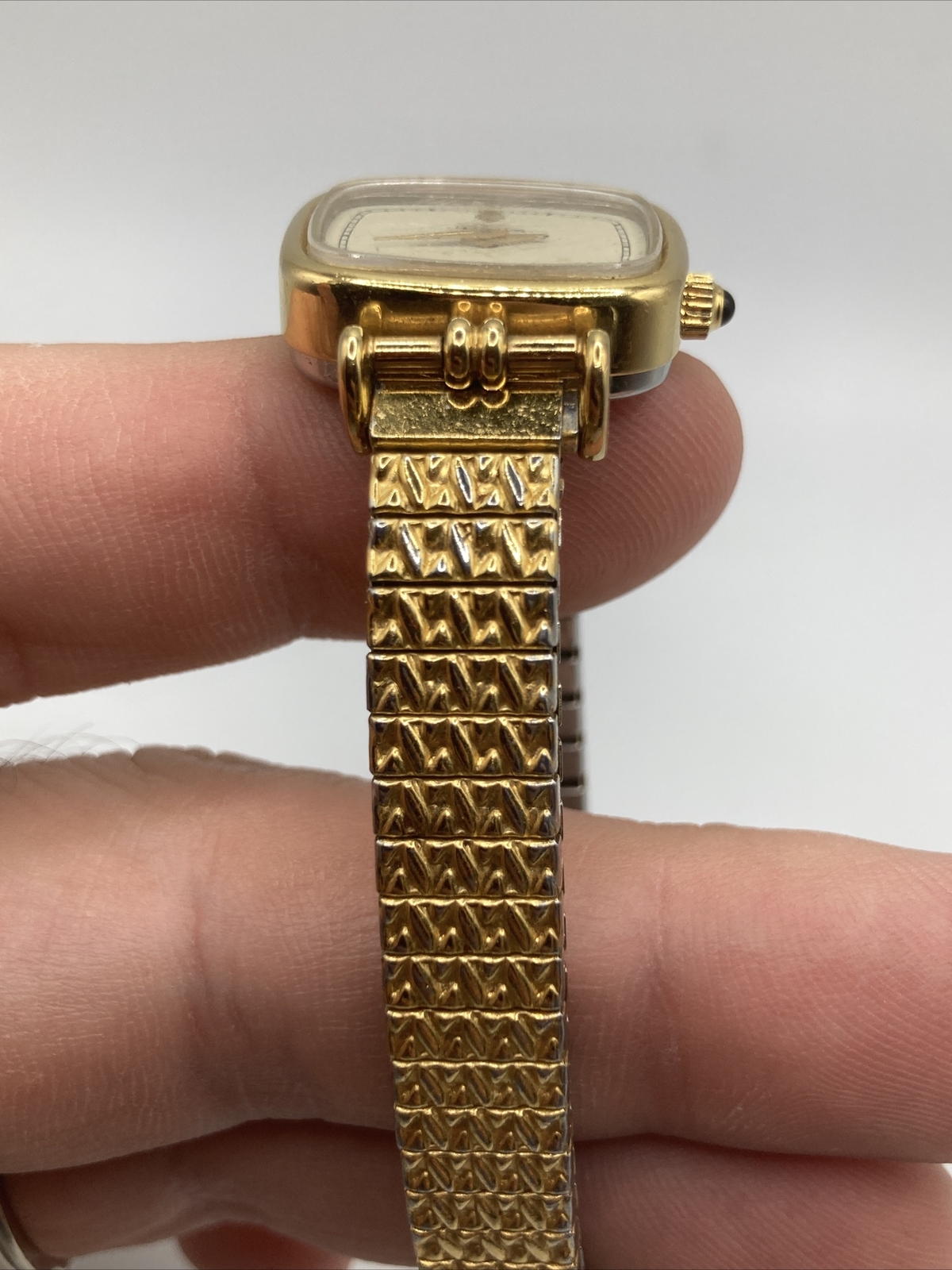 Vtg Atkinson Ladies 22mm Watch 10K Gold Plated SWISS TV Dial Mech Windup – RUNS