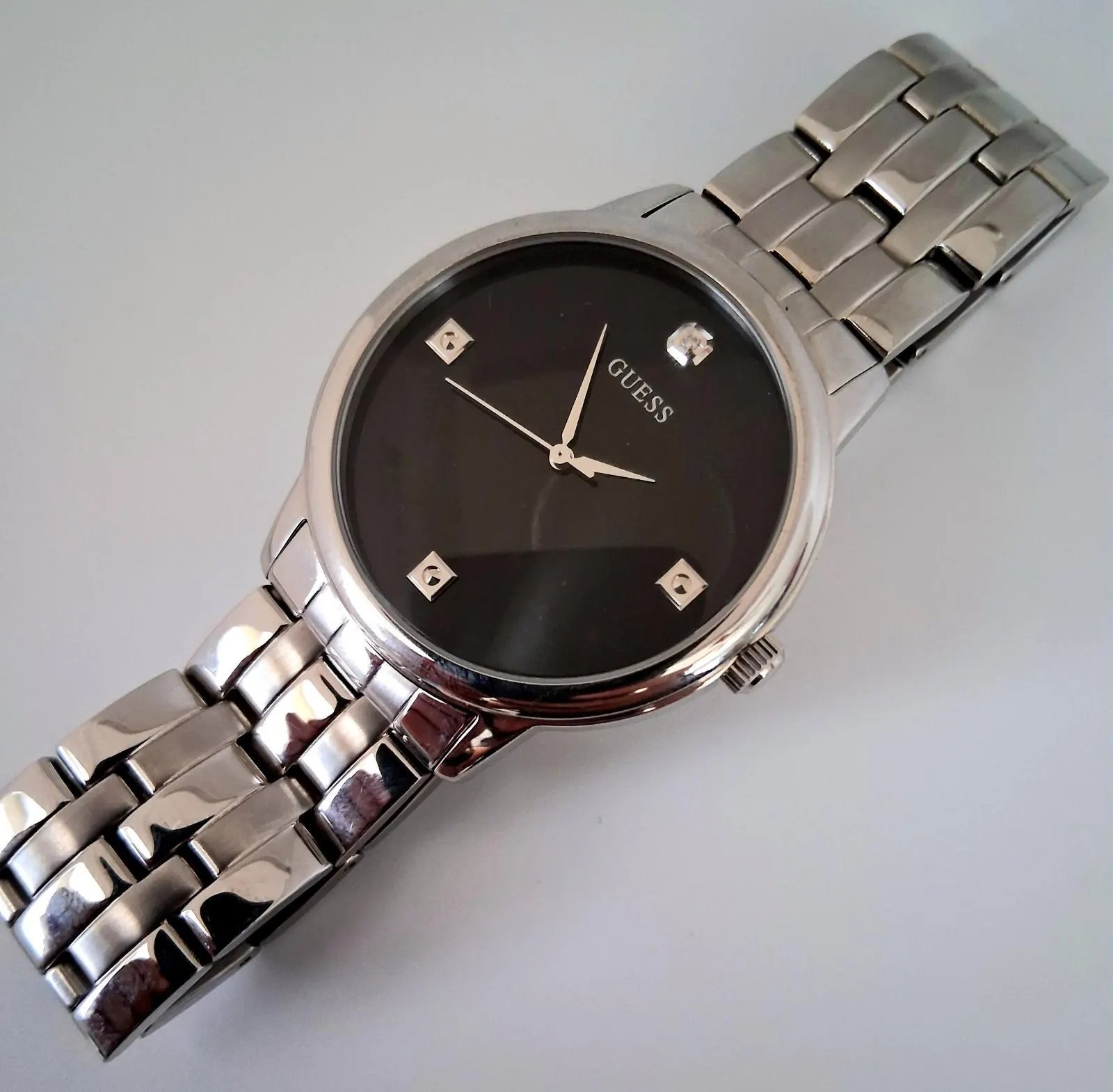 Rare Men’s Guess Watch w/Diamond Pointers